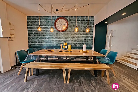 Location de meublé : Saint Alban : Maison 5 chambres, climatisation et extérieur .