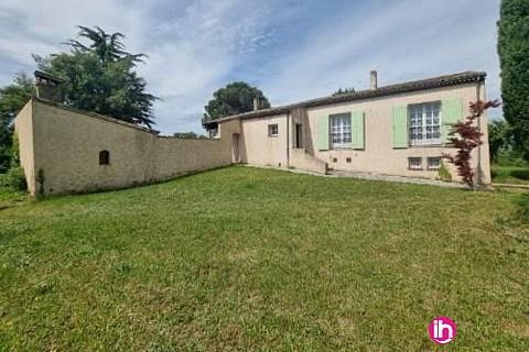 Location de meublé : VALENCE/ maison 3 chambres, 5 pers, grand jardin & parking - LIVRON SUR DROME